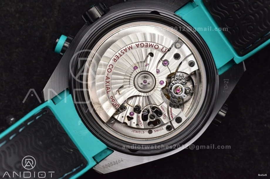 Planet Master Rubber on Black A9900 Black M+SF Ocean Deep Chrono Edition Black Dial Strap 1:1 Ceramic Best 1224